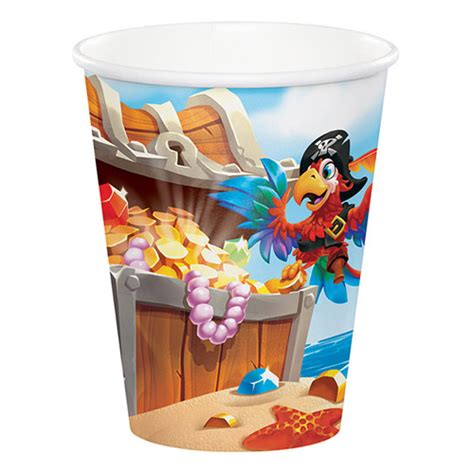 Pirate Party Treasure Adventure 9oz Paper Cups 8ct