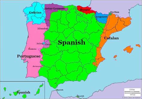 Languages Of Spain And Portugal 1028 × 720 Language Map Map Language