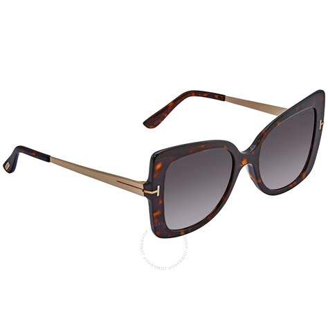 Tom Ford Gianna Gradient Bordeaux Oversized Ladies Sunglasses Ft0609