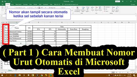Cara Membuat Angka Berurutan Otomatis Di Excel Hongkoong