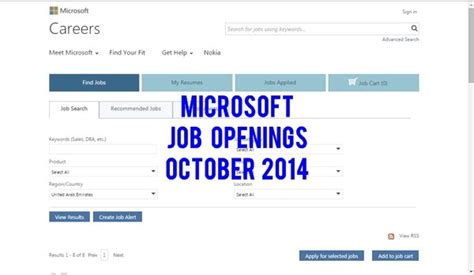 Microsoft Uae Multiple Job Vacancies October 2014 Dubai Ofw