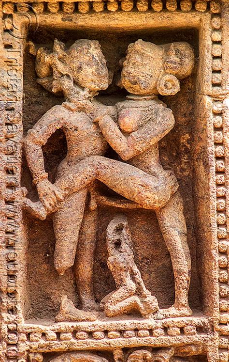Hindu Maithuna Erotic Sculpture Konark Sun Temple India Erotic