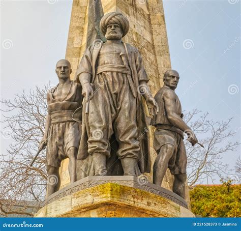 Istanbul Statue Of The Barbarossa Hayreddin Pasha In Besiktas Editorial