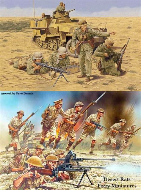 Combatants In North Africa Military Illustration North
