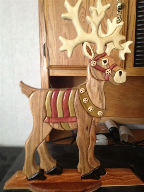 Reindeer Project I Made Intarsia Wood Patterns Intarsia Woodworking