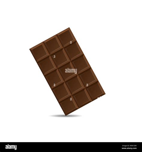 Dark Chocolate Bar Icon Isolated Vector Illustration Stock Vector