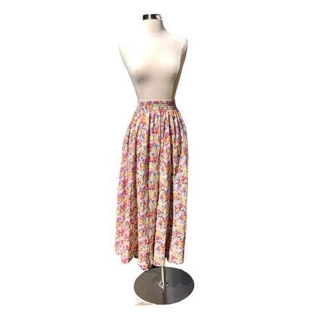 Laura Ashley Skirts Vintage Laura Ashley Floral Cotton Jersey
