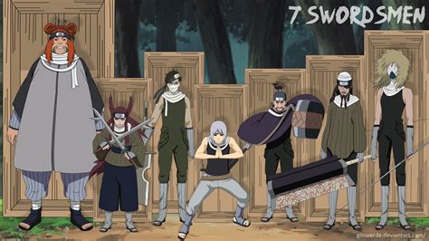 7 Ninja Swordsmen Of The Mist Naruto Espadachins Vilãs