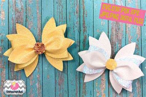Use the hair bow svg download to quickly cut bows on. 3D Daisy Hair Bow Template SVG, PNG, DXF, PDF, JPEG, EPS ...