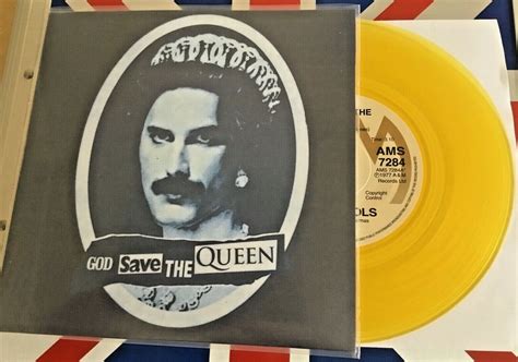 Sex Pistols God Save The Queen Yellow Vinyl 7 Freddie Mercury Queen Cover Mm