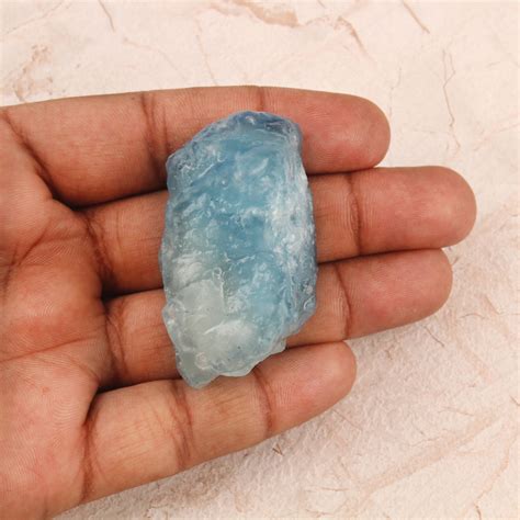 Natural Raw Rough Large Aquamarine Loose Gemstone 53x29mm Etsy