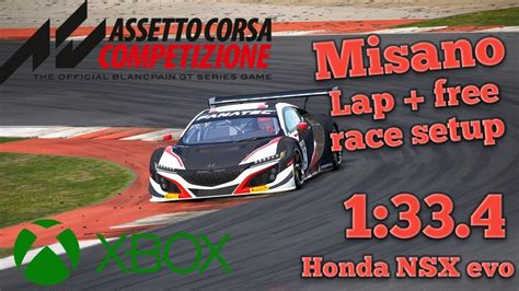 Honda Nsx Evo Misano Lap Free Setup Xbox Acc Assetto Corsa