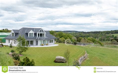Modern House Stock Image Image Of Grey Land Estate 54510155