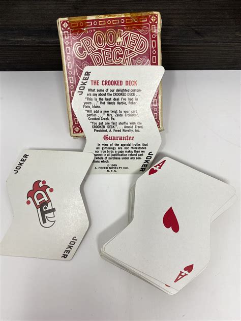 Vintage Deck Of Playing Cards 1969 Novelty Crooked Deck Of Etsy