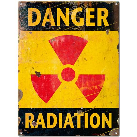 Nuclear tests pulverized the tranquil reefs and islands of the central pacific. Danger Radiation Nuclear Symbol Steel Sign at Retro Planet