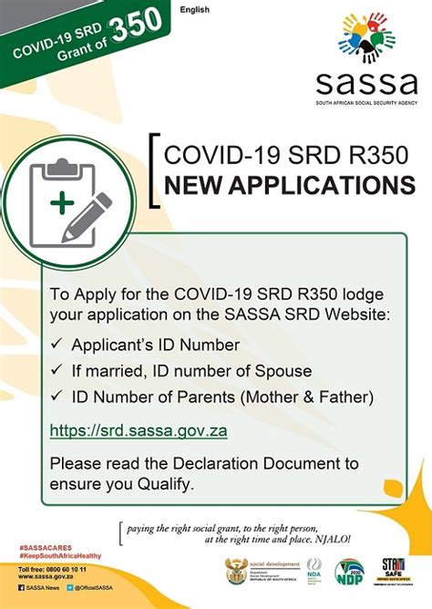 Covid 19 Srd R350 New Applications Re Application