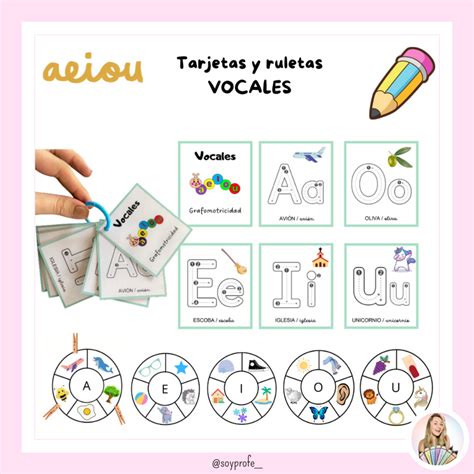 Tarjetas Grafomotricidad Y Ruletas Vocales