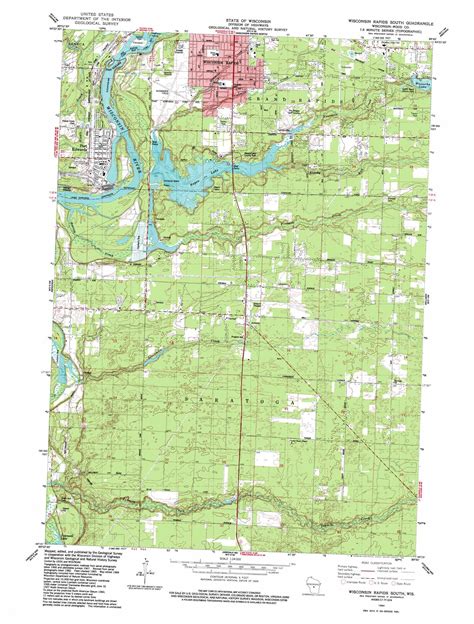 Wisconsin Rapids South Topographic Map Wi Usgs Topo Quad 44089c7