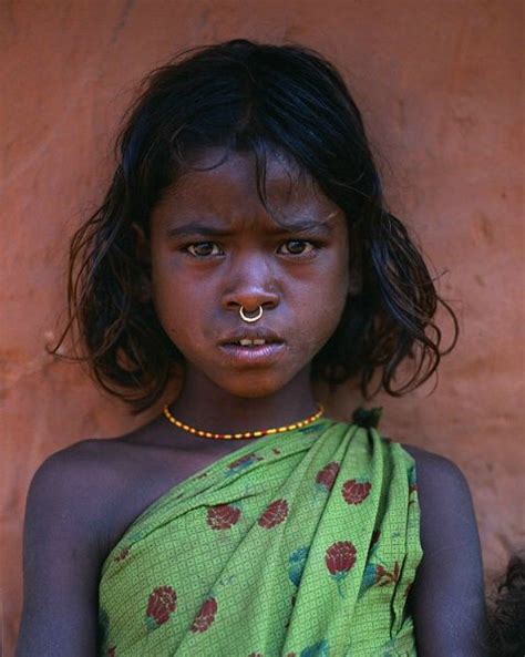 Young Tribal Girl Orissa India Beautiful Children Portrait Kids