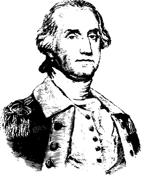 George Washington Portrait Black Openclipart