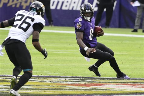 Ravens Roll Past Jaguars 40 14 In Critical Game For Playoff Hopes