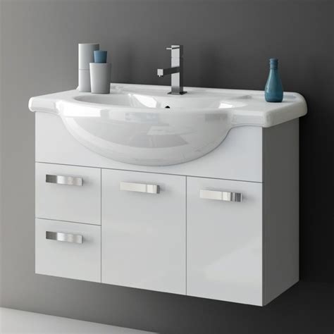 32 Inch Vanity Cabinet With Fitted Sink Contemporary Bathroom