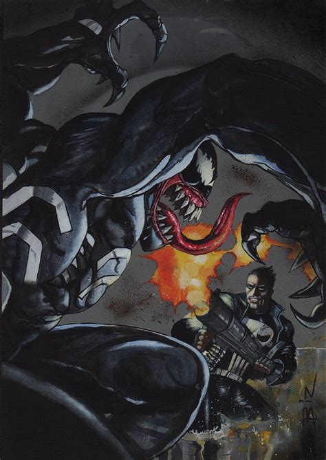 Venom Vs Punisher By Simon Bisley Comic Art Punisher
