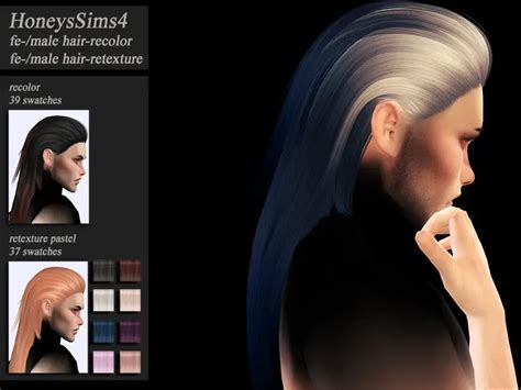 The Sims Resource S Club S Quella Hair Retextured By Jenn Honeydew Hum