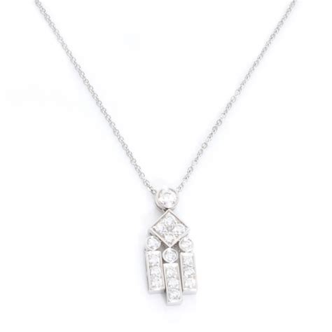Tiffany Platinum Diamond Legacy Pendant Necklace 50199 Fashionphile