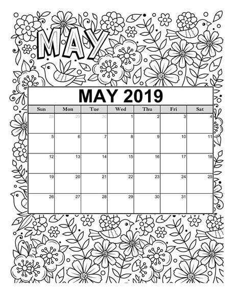 23 Awesome Free Printable Calendar Coloring Pages For Kindergarten