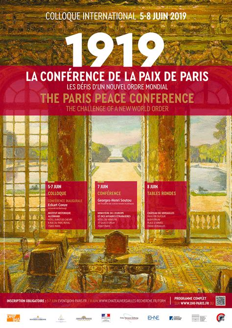 Colloque Communiqué De Presse La Conférence De La Paix De Paris