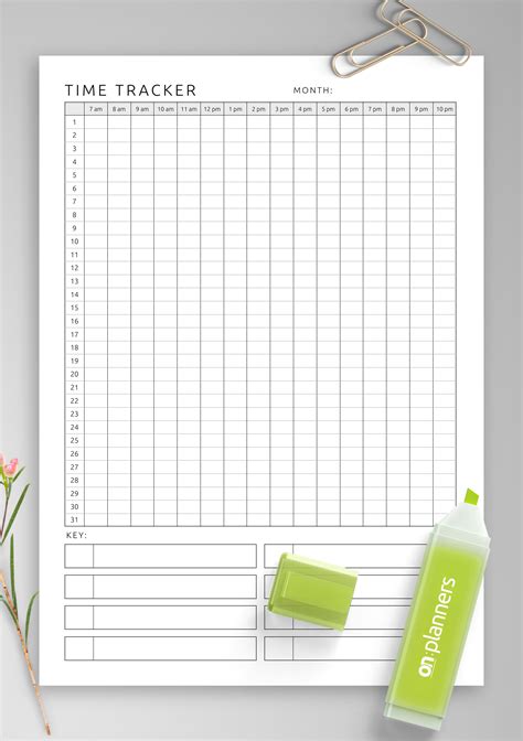 Download Printable Time Tracker Template Pdf