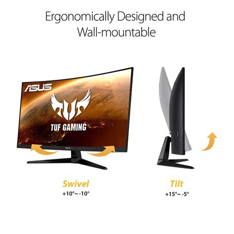 ASUS TUF Gaming P HDR Curved Monitor VG VQ B QHD X Hz Supports