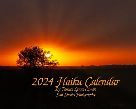 2024 8x10 Haiku Calendar Etsy
