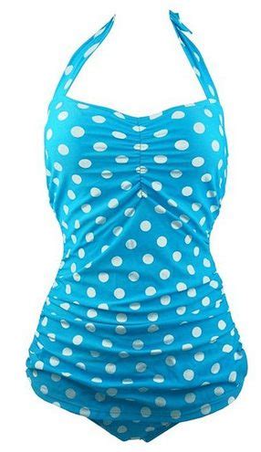 Retro Polka Dot One Piece Swimsuit Want This For Summer A Thrifty