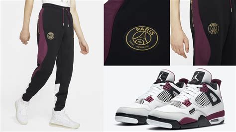 Picture gallery of people wearing the jordan iv's on feet including the bred, blackcat, fire red, mars, military blue, lightning, thunder, and more. Air Jordan 4 PSG Paris Saint Germain Pants | SneakerFits.com