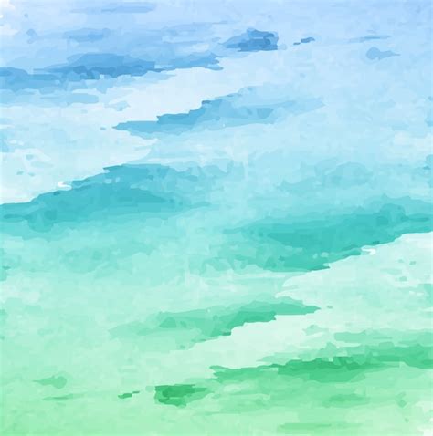 Modern Blue And Green Watercolor Background Free Vector
