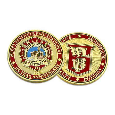 West Lafayette In Fire 100 Year Anniversary Coin Symbolarts