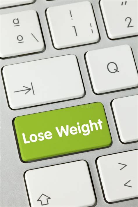 Lose Weight Inscription On Green Keyboard Key Stock Image Image Of