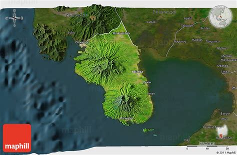 Satellite 3d Map Of Bataan Darken