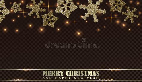 Elegant Christmas And New Year Background With Shiny Gold Snowflakes