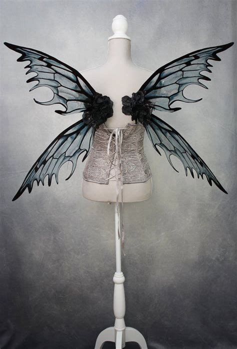 ready to ship new extra large wild gothic black halloween fairy cicada wings costume fairy