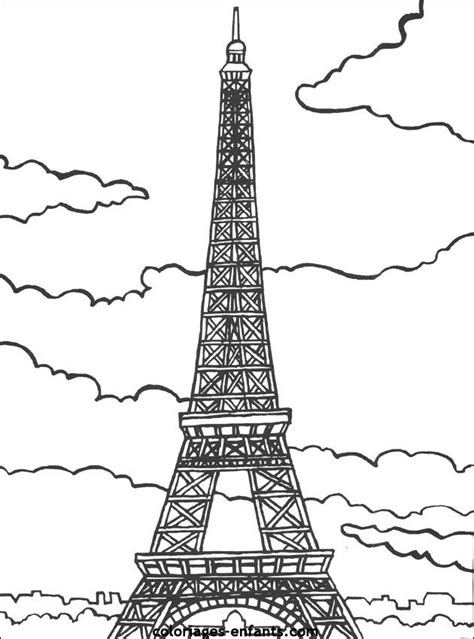 Les Coloriages De La Tour Eiffel French Colors Happy Bastille Day