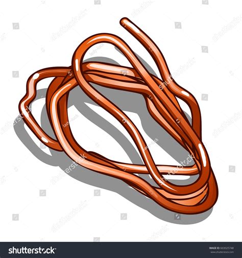Vektor Stok Piece Copper Wire Isolated On White Tanpa Royalti