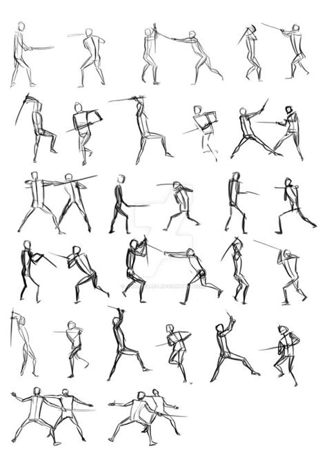 Sword Fighting Poses By Annabelle L On Deviantart