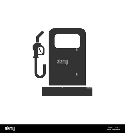 Fuel Pump Icon In Flat Style Gas Station Sign Vector Illustration On