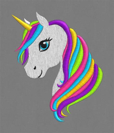 Machine embroidery cross stitch set of 8 designs. embroidery designs 3 sizes unicorn horse Rainbow Pony pes ...