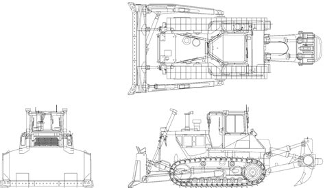 Komatsu Bulldozer D Ex Dwg Block For Autocad Designs Cad SexiezPicz
