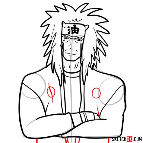 How To Draw Jiraiya From Naruto Anime Sketchok Easy Drawing Guides