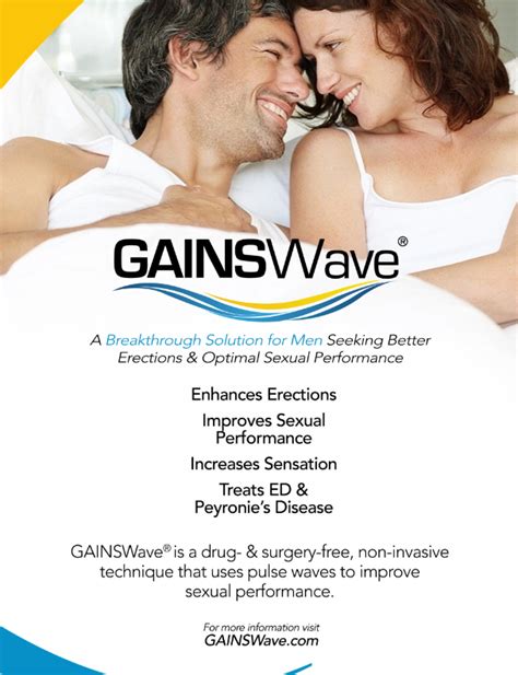 Revitalize Your Sexual Health GAINSWave Treatment For Erectile Dysfunction